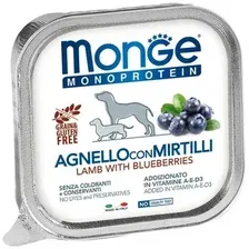 Пресервы Monge Natural Monoprotein Fruits из ягненка с черникой (150 г)