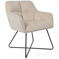 Кресло мягкое AksHome Florida (кремовый велюр HCJ-3/черный)