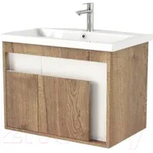 Дабер Тумба под умывальник 016 WeltWasser Deilbach 7517-70 Т16.7W.0.21_light (с подсветкой, дуб галифакс/белый)
