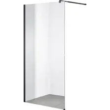 Душевая стенка Saniteco Walk-In SN-W8TB90 (90x200, прозрачное стекло, черный профиль)