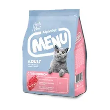 Сухой корм для кошек AlphaPet Menu Cat Adult Говядина 10 кг
