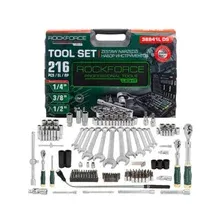 Набор инструментов 1/4", 3/8'', 1/2'' 6 граней ROCKFORCE LIGHT 216 предметов 