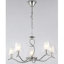Люстра Ambrella LH57081/5 SN/FR (никель/белый матовый)