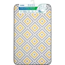 Коврик для ванной Вилина Ромбы 7068-22003 (50x85, серый/желтый)