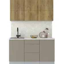 Кухонный модуль Интерлиния Мила Матте 1.5 А (дуб вотан/луна/опал светлый)