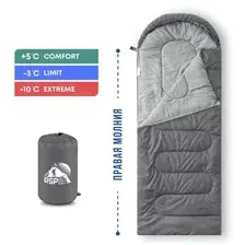Спальный мешок RSP Outdoors Sleep 350 R (серый, 220x80см, молния справа)