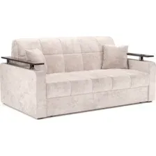 Диван Mebel-Ars Аккордеон Бакли НПБ 120x200 (велюр бежевый Plush OWV-33)