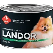 Консервированный корм для собак Landor Для мелких пород с зеленым горошком 2002228 0.2 кг