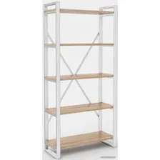 Стеллаж Hype Mebel Стандарт-2 50x170 (белый/дуб галифакс натуральный)
