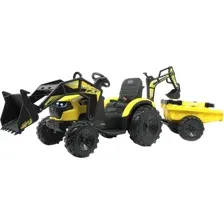 Детский автомобиль RiverToys Экскаватор-погрузчик / A777MP (желтый)