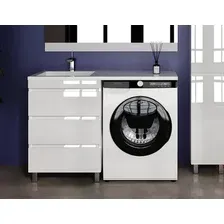 Symbolite Тумба под умывальник Даллас Леон 120 Люкс Plus 3 ящика (белый)