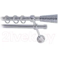 Карниз для штор Lm Decor Византия 066 2р витой (хром, 1.6м)