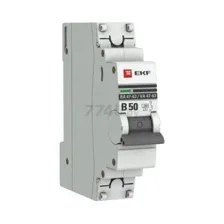 Автоматический выключатель EKF PROxima ВА 47-63 1P 50А В 4,5кА (mcb4763-1-50B-pro)