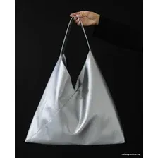 Сумка шоппер MT.style Треугольник (серебристый)