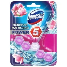 Блок для очищения унитаза DOMESTOS Power 5 Ледяная магнолия 55г