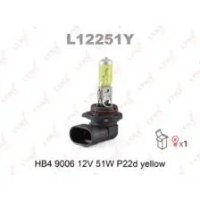 лампа 9006 12V51W HB4 P22D YELLOW LYNXAUTO L12251Y
