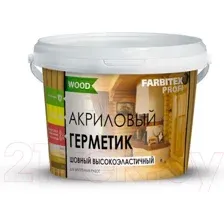 Герметик акриловый Farbitex Профи Wood шовный высокоэластичный (3кг, орех)