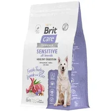 Сухой корм для собак Brit Кеа Adult Sensitive Healthy Digestion с инд. и ягн. 3 кг
