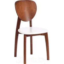 Стул Tetchair Diamante жесткое сиденье (бук/коричневый/белый)