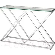 Консольный столик Stool Group Инсигния 115x30 / ECST-026 (прозрачное стекло/сталь серебристый)