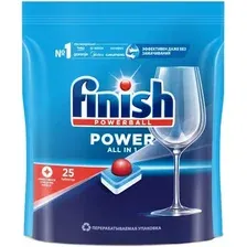 Таблетки для посудомоечной машины Finish All in 1 Max бесфосфатные (25 шт)