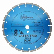 Диск алмазный отрезной 300×25,4×12 Trio Diamond Лазер бетон 380300