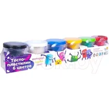 Набор для лепки Genio Kids Тесто-пластилин / TA1009V (6 цветов)