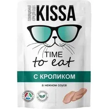 Консервированный корм для кошек Kissa С кроликом в соусе (28x75г)