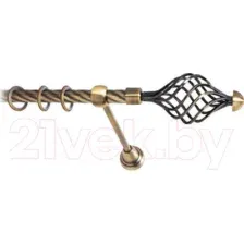 Карниз для штор Lm Decor Вираж 098 1р витой (антик, 3м)