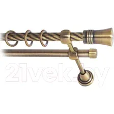 Карниз для штор Lm Decor Гиро 071 2р витой (антик, 4м)