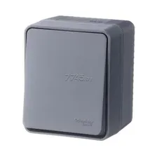 Выключатель одноклавишный наружный SYSTEME (SCHNEIDER) ELECTRIC AtlasDesign Profi54 антрацит (ATN544011)