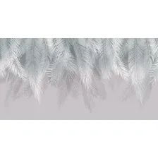 Фотообои листовые Mio Tesoro Пальмовые листья с оттенком бирюза/серый (500x260)