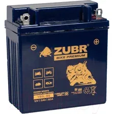 Мотоциклетный аккумулятор Zubr Premium YB5L-BS R+ (5 А·ч)