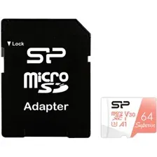 Карта памяти Silicon-Power Superior A1 microSDXC SP064GBSTXDV3V20SP 64GB (с адаптером)