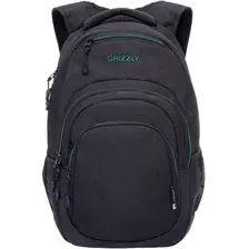 Школьный рюкзак Grizzly RQ-003-31 (черный/бирюзовый)