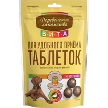 Лакомство для собак Деревенские лакомства Вита для удобного приема таблеток Утка (80г)