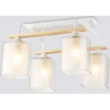 Люстра Ambrella TR3033246/4 WH/WD (белый/дерево)