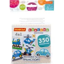 Конструктор Полесье Классик Мозаика №5 транспорт / 73195 (350эл)