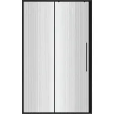 Душевая дверь Niagara Nova NG-84-L10FHB 100x195 (черный матовый/рифленое стекло)