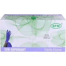 Перчатки нитриловые M SFM (200шт/уп) Supersoft мед. смотр. нестер. неопудр. текстур. фиолет-голуб.