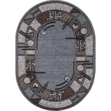 Ковер для жилой комнаты Merinos Sierra ALBINA-3-OVAL-BLUE-BROWN-2 (3x4)
