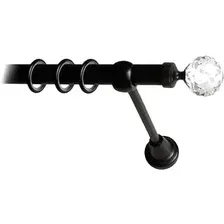 Карниз для штор Lm Decor Кристалл (черный матовый, гладкая, 3.6м 25мм, 1 ряд)