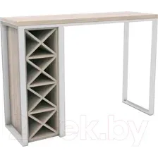 Барный стол Hype Mebel Уайн 120x40x110 (белый/древесина белая)