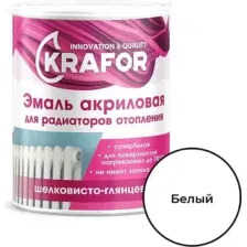 Эмаль Krafor Акриловая для радиаторов (1кг, супербелый)