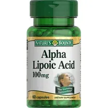 Жирные кислоты Natures Bounty Альфа-липоевая кислота 100мг (60 капсул)