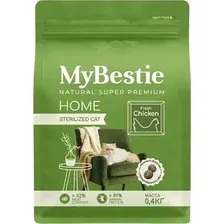 Сухой корм для кошек MyBestie Хоум Стерилизованный с курицей / 4568-04-MBH-CAT (400г)