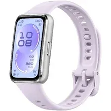 Фитнес-браслет Huawei Band 11 (серебристый алюминиевый корпус, с сиреневым силиконовым ремешком, международная версия)