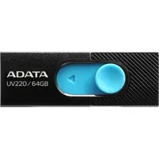 USB Flash ADATA UV220 64GB (черный/голубой)