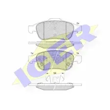 Тормозные колодки дисковые передняя ось ICER 182228