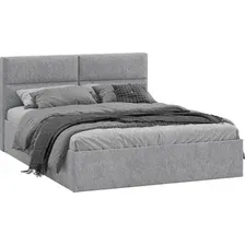 Кровать Трия Глосс универсальная тип 1 140x200 (микровелюр Wellmart Silver)